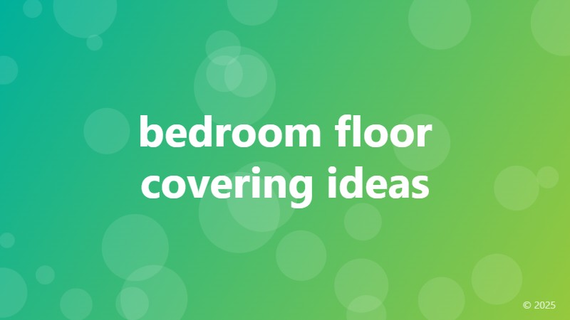 bedroom floor covering ideas