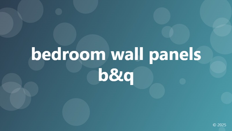 bedroom wall panels b&q