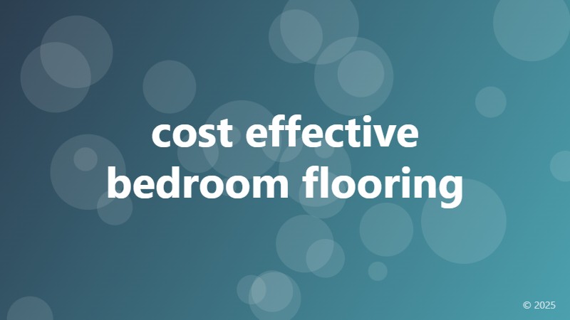 cost effective bedroom flooring
