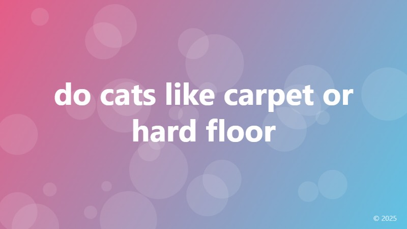 do cats like carpet or hard floor