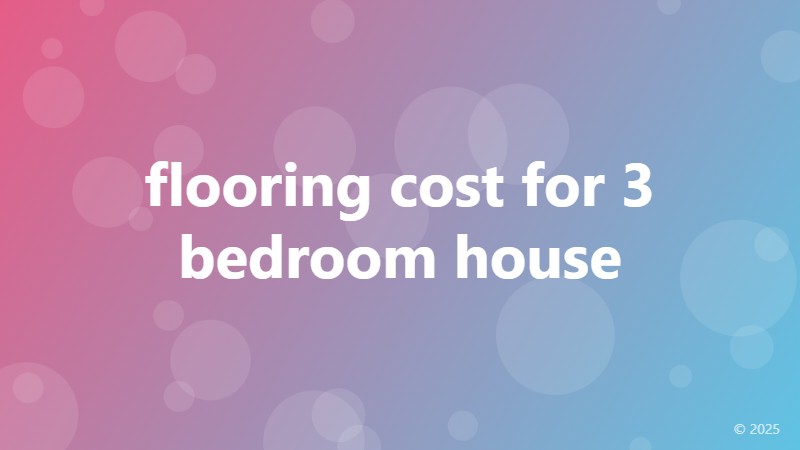 flooring cost for 3 bedroom house