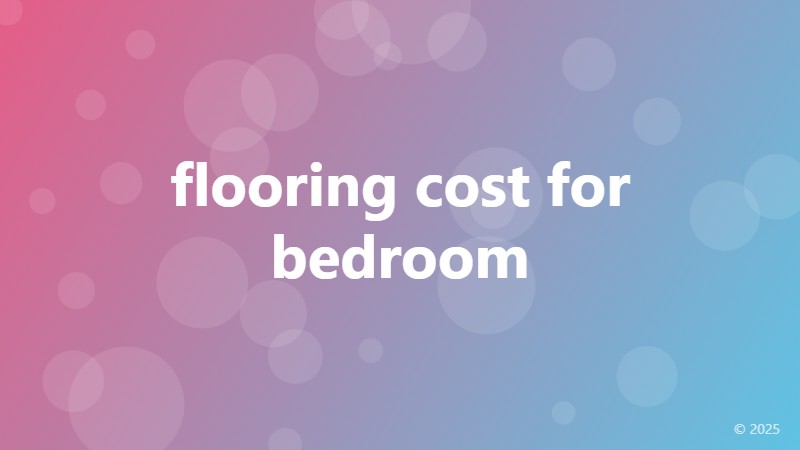 flooring cost for bedroom