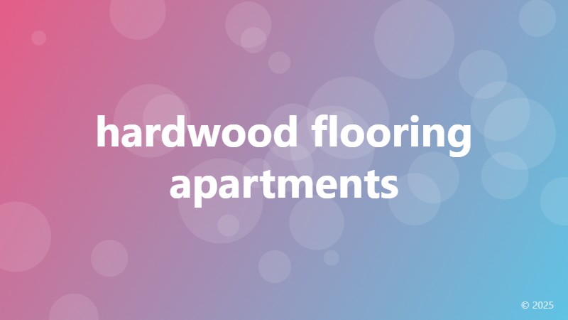 hardwood flooring apartments
