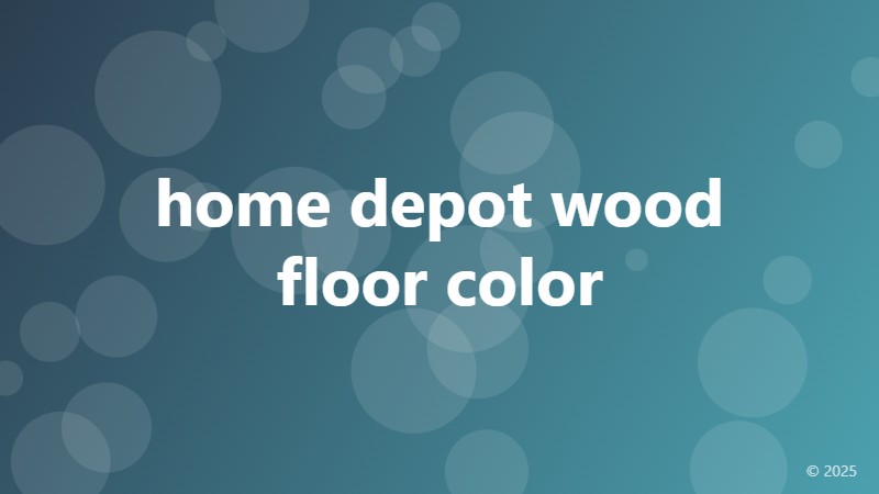 home depot wood floor color