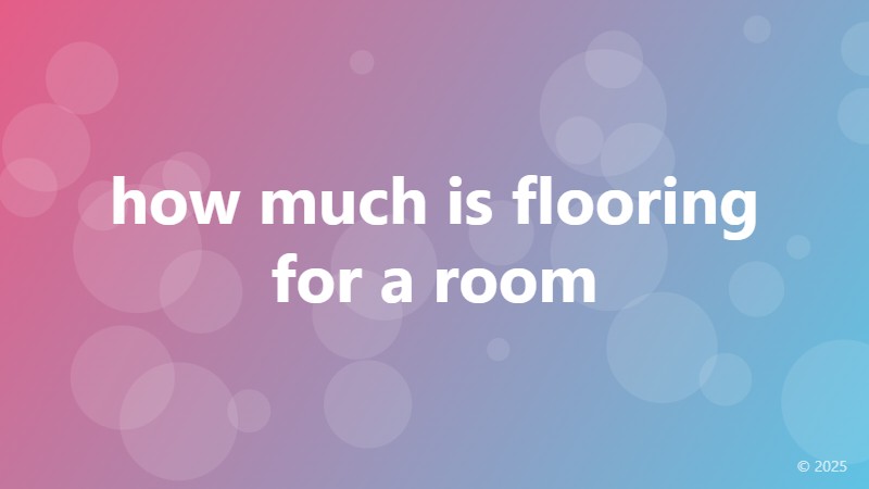 how much is flooring for a room