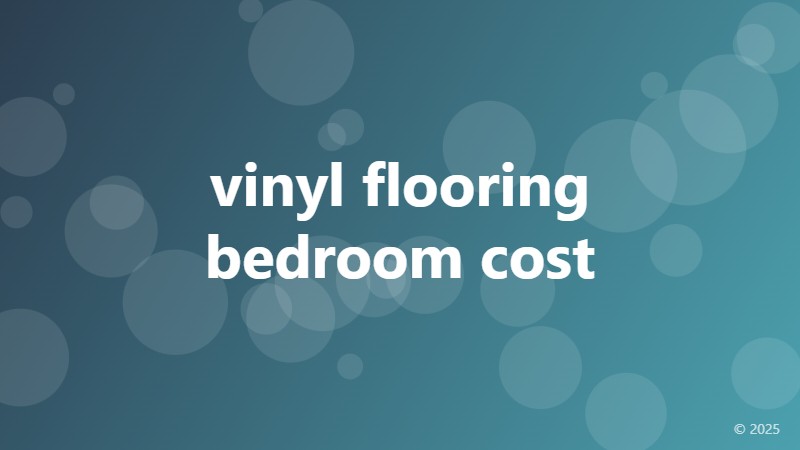 vinyl flooring bedroom cost
