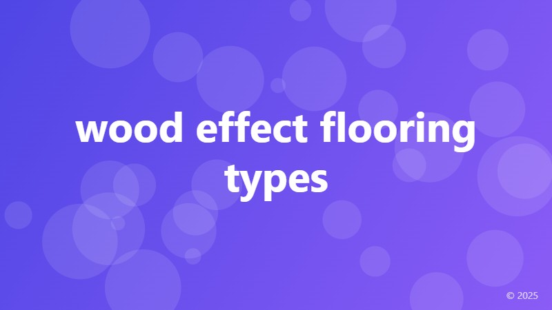 wood effect flooring types