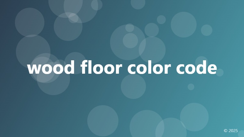 wood floor color code
