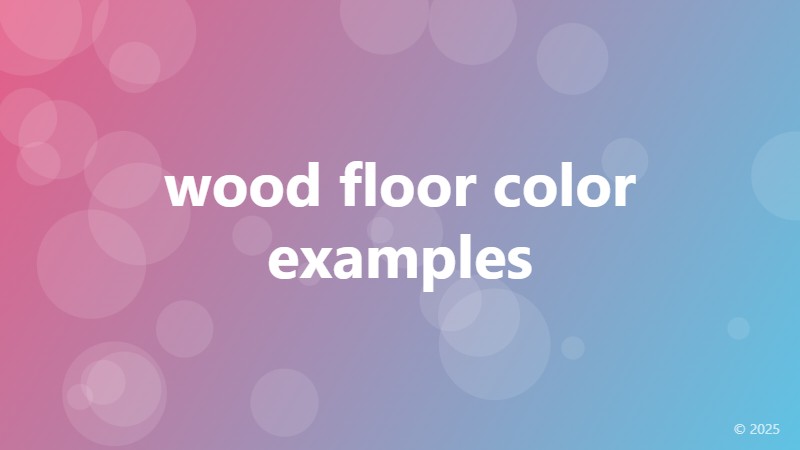 wood floor color examples