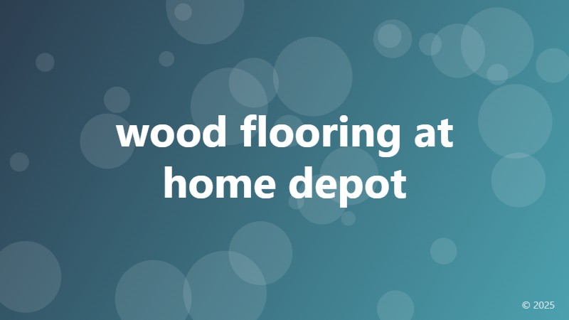 wood flooring at home depot