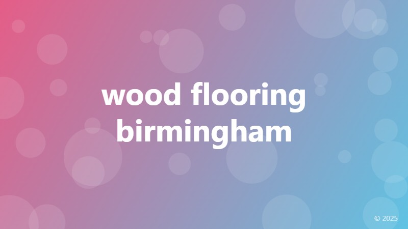 wood flooring birmingham