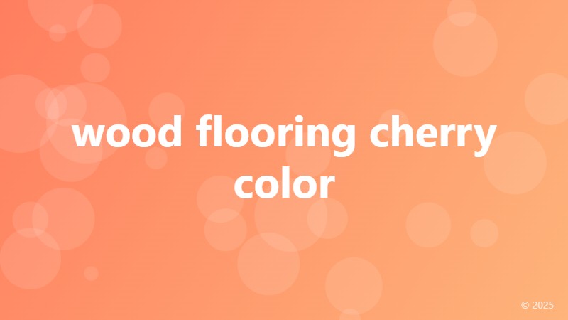 wood flooring cherry color