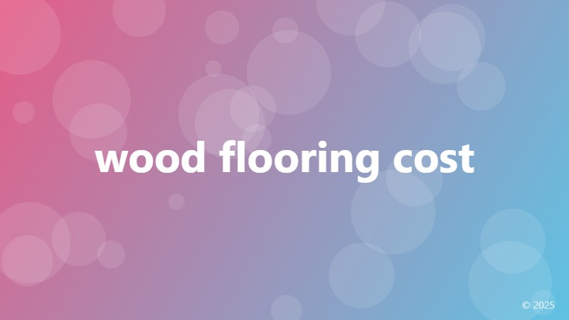wood flooring cost