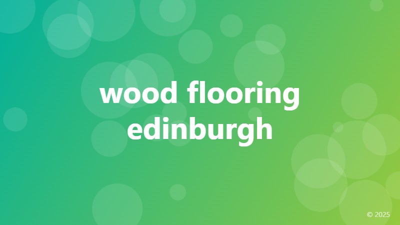 wood flooring edinburgh