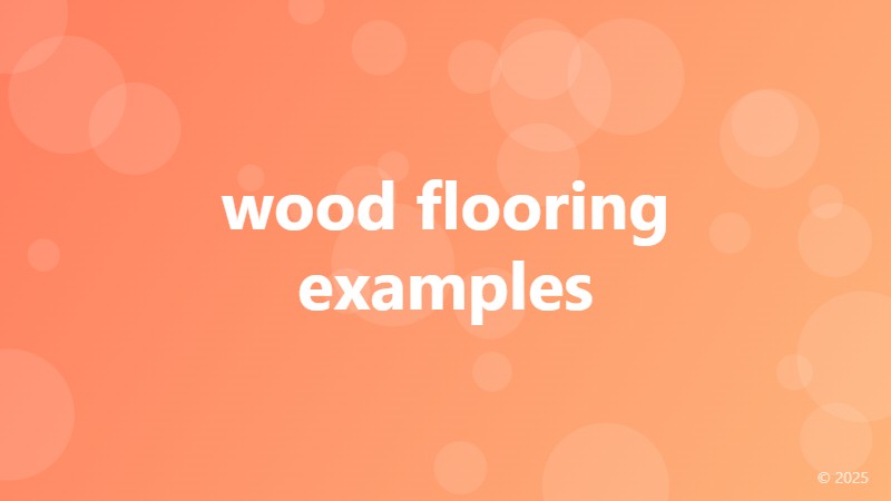 wood flooring examples