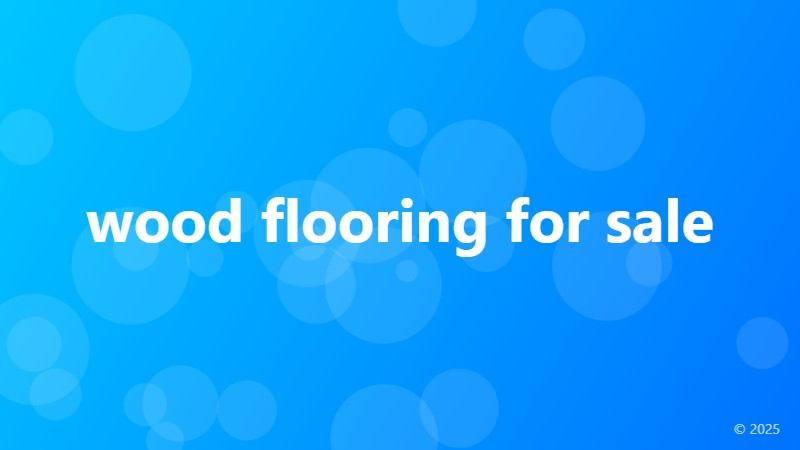 wood flooring for sale