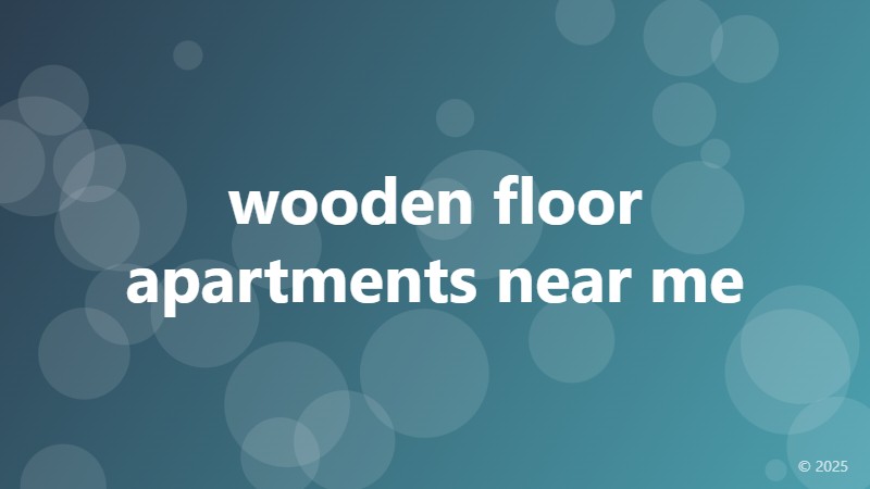 wooden floor apartments near me
