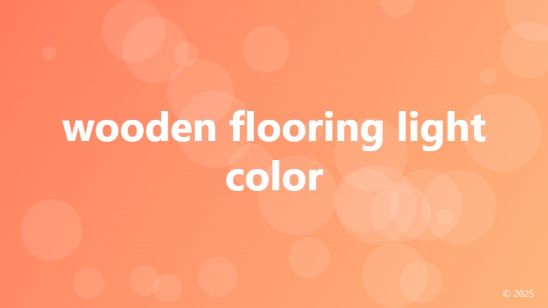 wooden flooring light color
